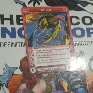 Ghoul Trading Card with Fiery Design